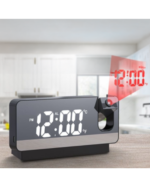 Alarm clock projector with a red projection of '12:00pm'