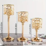 Candle Holder Set of 3 Crystal - Image 4